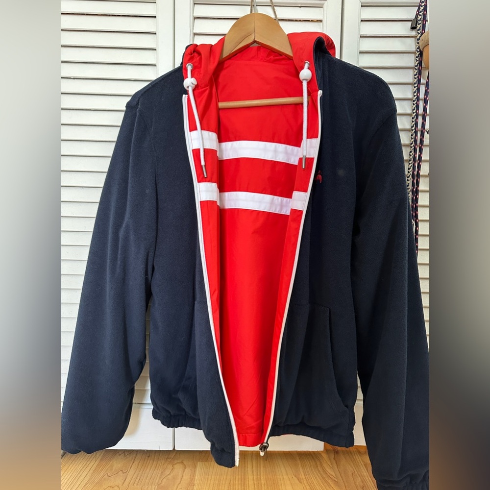 Brooks brothers hoodie reversible jacket new